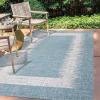 JONATHAN Y Scandi Border Indoor Outdoor Area Rug 3X5 Aqua/Ivory, Minimalist for Backyard, Patio, Porch, Easy-Cleaning, High Traffic, Pet-Friendly, Non-Shedding (SMB118A-3)(3’1″ x 5′ (Rectangular))