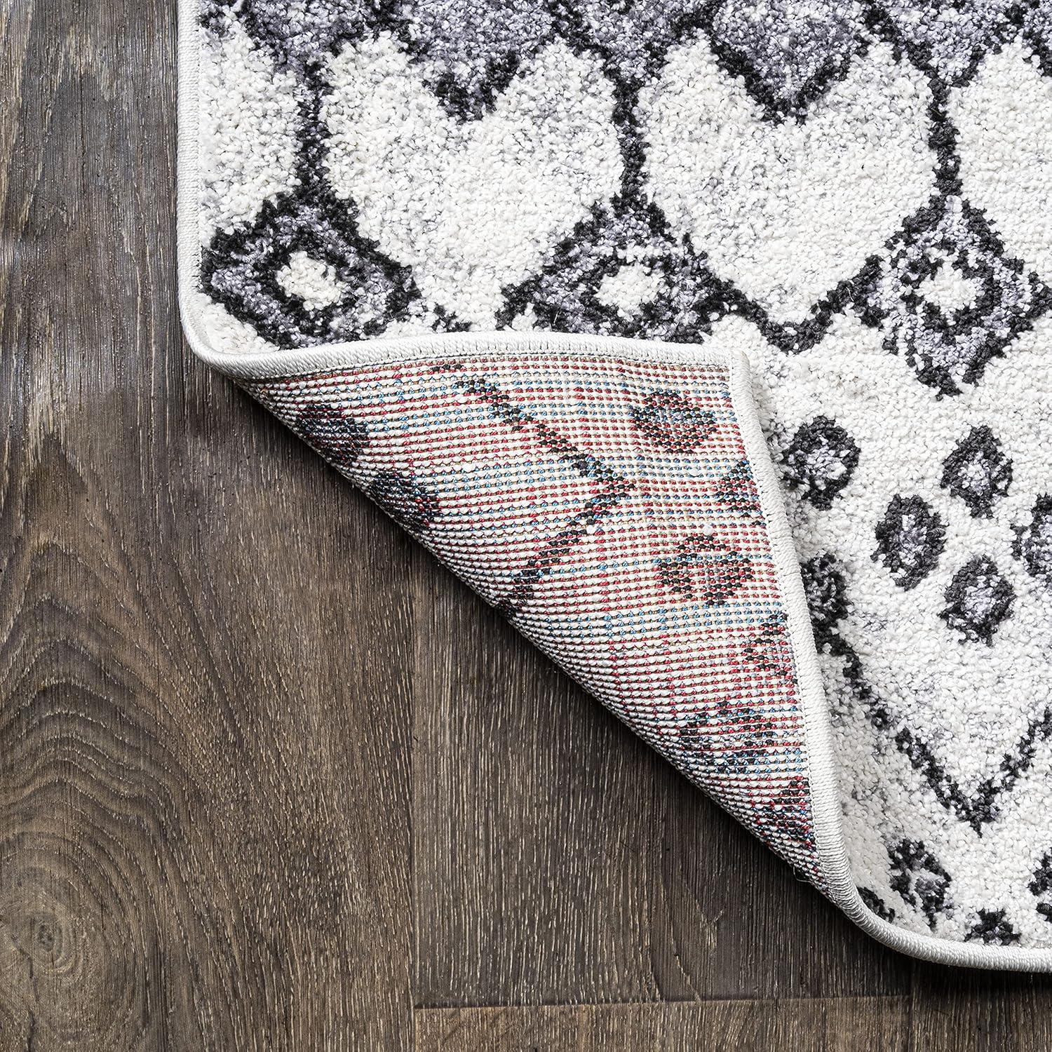 imageJONATHAN Y Azmar Geometric Distressed IvoryBlack Runner Rug 2x8 Moroccan Bohemian Vintage EasyCleaning for Living Room Bedroom Kitchen Pet Friendly NonShedding MOH504A285 x 8 Rectangular