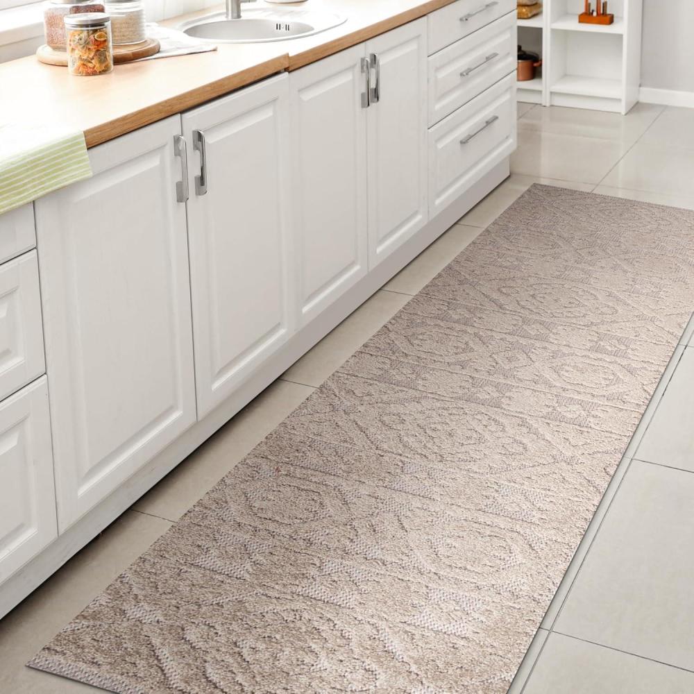 imageJONATHAN Y Mediterranean Tile Indoor Outdoor Area Rug 8X10 Beige Citta HighLow Pile for Backyard Patio Porch EasyCleaning High Traffic PetFriendly NonShedding SBH102A8Beige