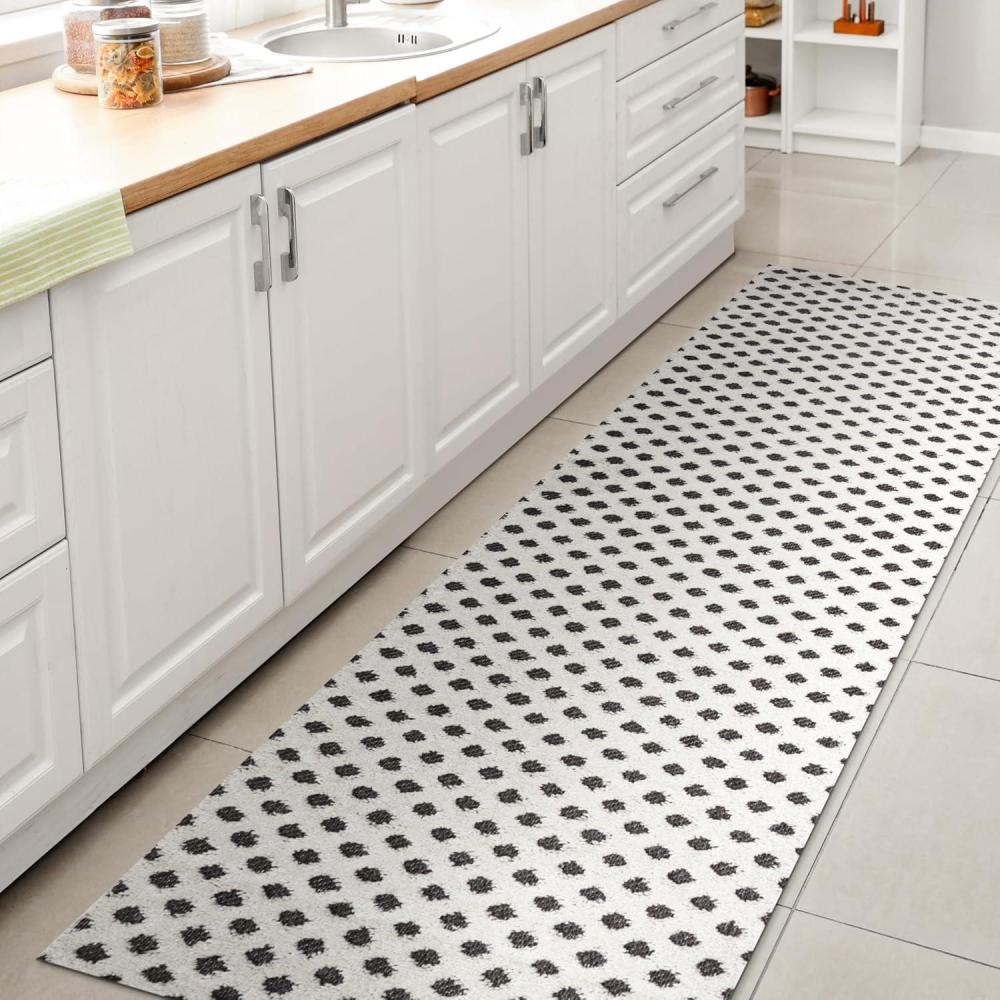 imageJONATHAN Y MiniDiamond Trellis Indoor Outdoor Area Rug 8X10 Beige Rabat HighLow Pile for Backyard Patio Porch EasyCleaning High Traffic PetFriendly NonShedding SBH101A8WhiteBlack