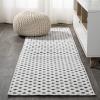 JONATHAN Y Mini-Diamond Trellis Indoor Outdoor Area Rug 8X10 Beige, Rabat High-Low Pile for Backyard, Patio, Porch, Easy-Cleaning, High Traffic, Pet-Friendly, Non-Shedding (SBH101A-8)(White/Black)