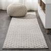 JONATHAN Y Mini-Diamond Trellis Indoor Outdoor Area Rug 8X10 Beige, Rabat High-Low Pile for Backyard, Patio, Porch, Easy-Cleaning, High Traffic, Pet-Friendly, Non-Shedding (SBH101A-8)(Beige)