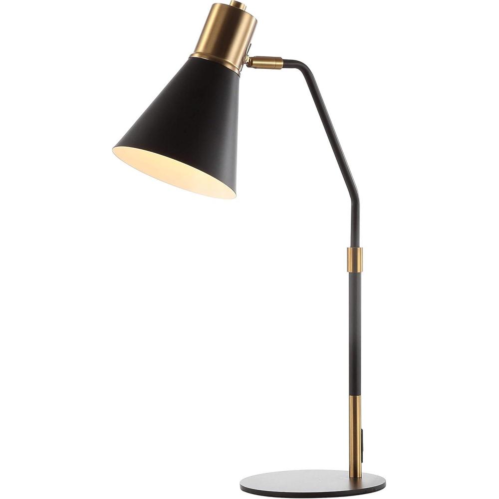 imageJONATHAN Y JYL6129A Apollo 225quot Metal LED Task Lamp Contemporary for Bedroom Living Room Office College Dorm Coffee Table Bookcase BlackBrassGold