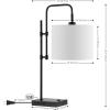 JONATHAN Y JYL1130A Edris 24.75″ Industrial Designer Metal LED Task Lamp with USB Charging Port Minimalist, Modern, Casual, Contemporary, Office, Living Room, Dining Room, Bedroom, Hallway, Black