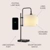 JONATHAN Y JYL1130A Edris 24.75″ Industrial Designer Metal LED Task Lamp with USB Charging Port Minimalist, Modern, Casual, Contemporary, Office, Living Room, Dining Room, Bedroom, Hallway, Black