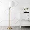 JONATHAN Y JYL3094A Aveiro 61.5″ Classic Midcentury Iron LED Floor Lamp Farmhouse Shabby Chic Standing Reading Lamp for Bedroom Living Room Office LED Bulb Included, Brass Gold