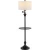 JONATHAN Y JYL3055A Cora 60″ Metal/Glass LED Side Table and Floor Lamp Contemporary,Transitional for Bedrooms, Living Room, Office, Reading, Brass(Black)