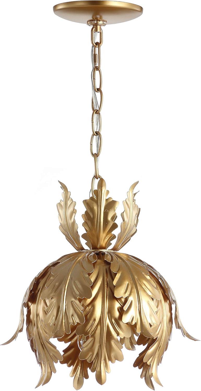 imageJONATHAN Y JYL9509A 12quot Gold French Country Pendant Light Adjustable Hanging Ceiling Fixture for Kitchen Island Dining Room Hallway Dimmable Slope Ceiling Compatible LED Bulb Included