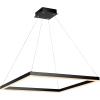 JONATHAN Y JYL7105A Nero 23.63″ Square Contemporary Modern Metal Integrated LED Pendant Light Minimal Midcentury Adjustable Dining Room Living Room Kitchen Island Foyer Bedroom Hallway, Black(Black)
