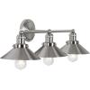 JONATHAN Y JYL7427A Industrial Vanity Light, 2-Light 17.5″ Modern Farmhouse Wall Sconce with Metal Cone Shade, Oil Rubbed Bronze Bathroom Light Fixture Over Mirror, Powder Room, Kitchen(Nickel)