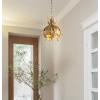 JONATHAN Y JYL9509A 12″ Gold French Country Pendant Light, Adjustable Hanging Ceiling Fixture for Kitchen Island, Dining Room, Hallway, Dimmable, Slope Ceiling Compatible, LED Bulb Included