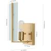 JONATHAN Y JYL9914A-SET2 11.25″ Modern Brass Gold Wall Sconces Set of 2 for Bathroom Vanity, Mid-Century Hardwired Wall Light Fixtures with Frosted Glass for Hallway, Bedroom, Living Room