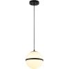 JONATHAN Y JYL1605A Porter 8″ Modern Minimalist Globe LED Pendant Light Transitional, Contemporary, Vintage, Coastal, Kitchen, Living Room, Hallway, Bedroom, Dining Room, Black/White(Black / White)