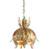 JONATHAN Y JYL9509A 12″ Gold French Country Pendant Light, Adjustable Hanging Ceiling Fixture for Kitchen Island, Dining Room, Hallway, Dimmable, Slope Ceiling Compatible, LED Bulb Included