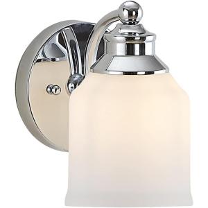 JONATHAN Y JYL7551A Farmhouse 3-Light Bathroom Vanity Light, 24″ Chrome Wall Sconce with Frosted Glass Bell Shade, Dimmable Wall Mount Fixture for Powder Room, Mirror, Kitchen, LED Bulb Included(Chrome)