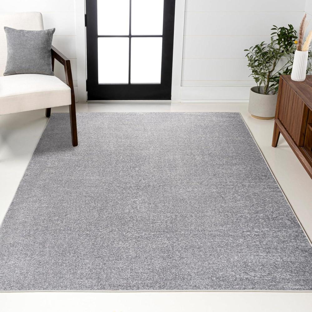 imageJONATHAN Y Haze Solid LowPile Gray Indoor Area Rug 8x10 CoastalBohemianMinimalistClassic EasyCleaning for Living RoomBedroomKitchenPet FriendlyNonShedding SEU100A8