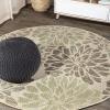 JONATHAN Y Floral Textured Weave Indoor Outdoor Area Rug 8X10 Sage/Brown, Zinnia Modern for Backyard, Patio, Porch, Easy-Cleaning, High Traffic, Pet-Friendly, Non-Shedding (SMB110A-8)(Sage/Brown)