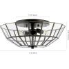 JONATHAN Y JYL9928A Theo 15.5″ 2-Light Farmhouse Rustic Iron/Glass LED Semi Flush Mount Modern Contemporary 2700K Cozy Warm Light Kitchen Hallway Bathroom Bedroom Foyer, Oil Rubbed Bronze/Clear