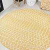 JONATHAN Y Moroccan Geometric Indoor Outdoor Area Rug 8X10 Light Gray/Navy, Ourika Textured Weave for Backyard, Patio, Porch, Easy-Cleaning, High Traffic, Pet-Friendly, Non-Shedding (SMB108A-8)(Yellow/Cream)