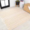JONATHAN Y Moroccan Geometric Indoor Outdoor Area Rug 8X10 Light Gray/Navy, Ourika Textured Weave for Backyard, Patio, Porch, Easy-Cleaning, High Traffic, Pet-Friendly, Non-Shedding (SMB108A-8)(Cream/Yellow)