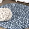 JONATHAN Y Moroccan Geometric Indoor Outdoor Area Rug 8X10 Light Gray/Navy, Ourika Textured Weave for Backyard, Patio, Porch, Easy-Cleaning, High Traffic, Pet-Friendly, Non-Shedding (SMB108A-8)(Navy/Light Gray)