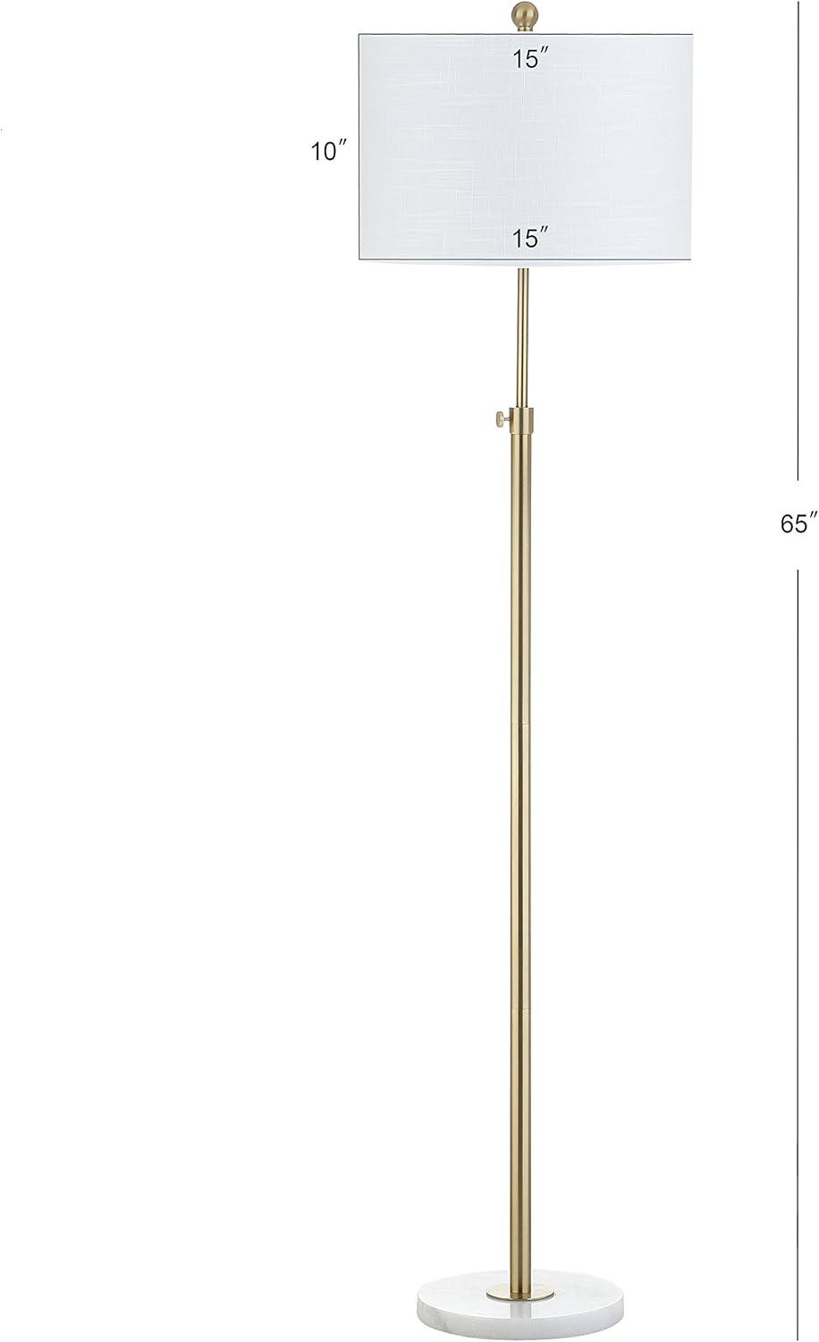 image:imageJONATHAN Y JYL3022B June 65 Adjustable MetalMarble LED Floor Lamp ModernContemporaryGlam for Bedrooms Living Room Office Reading 1 Light Oil Rubbed BronzeBrass GoldWhite