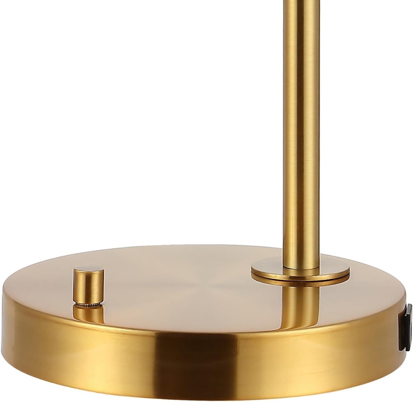 image:imageJONATHAN Y JYL3082A Kathryn Classic 23 IronSeeded Glass Adjustable Head Modern USB Charging LED Task Lamp Brass Gold Bedroom Living Room1 Bulb