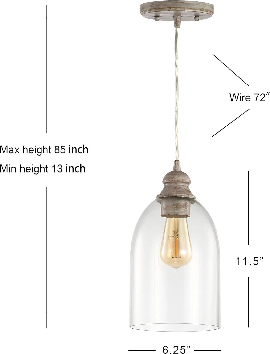 image:imageJONATHAN Y JYL3523A Fontaine 625 Adjustable Farmhouse Greige Glass LED Pendant Rustic Modern Industrial Dimmable Dining Room Living Room Kitchen Foyer Bedroom Hallway