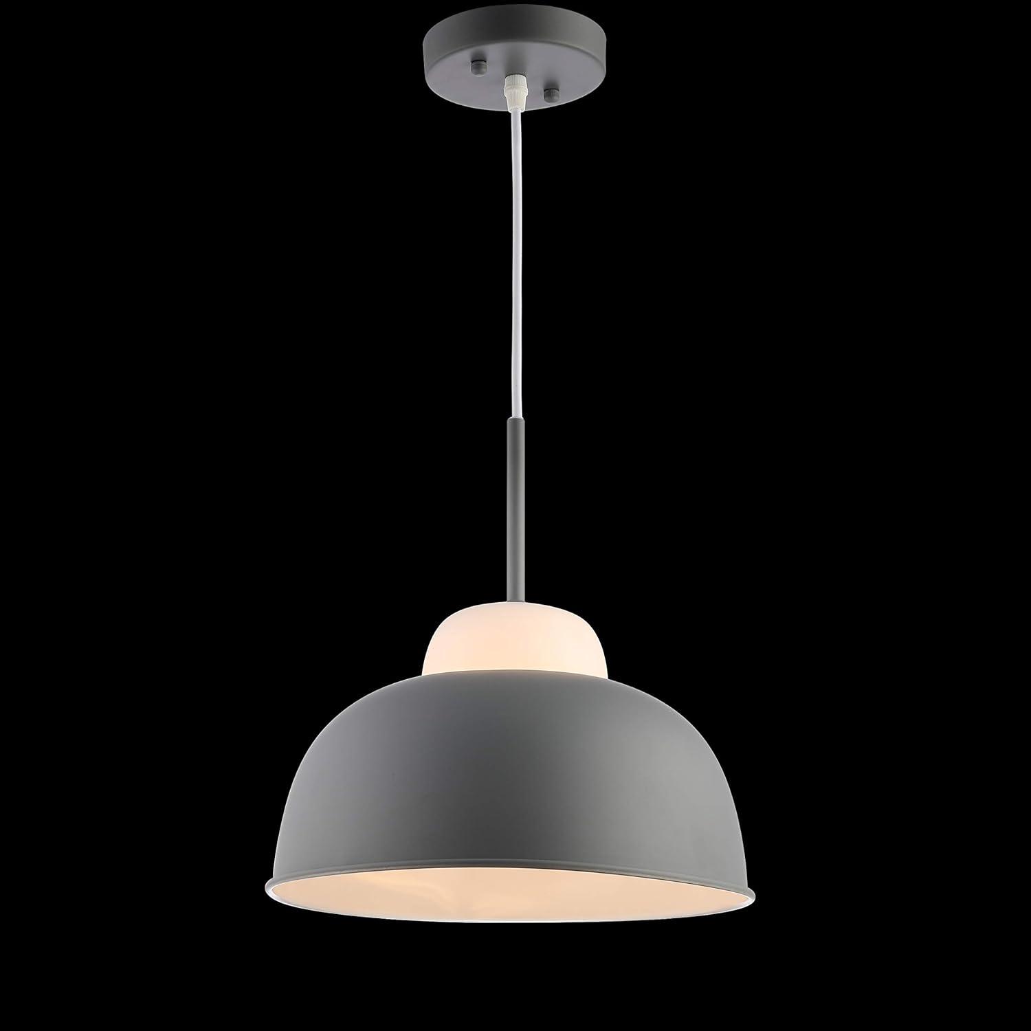 image:imageJONATHAN Y JYL9064A Simon 12 Adjustable MetalGlass LED Pendant Contemporary Transitional Boutique Hotel Style Living Room Dining Room Kitchen Bedroom Bathroom Hallway Foyer Closet Gray