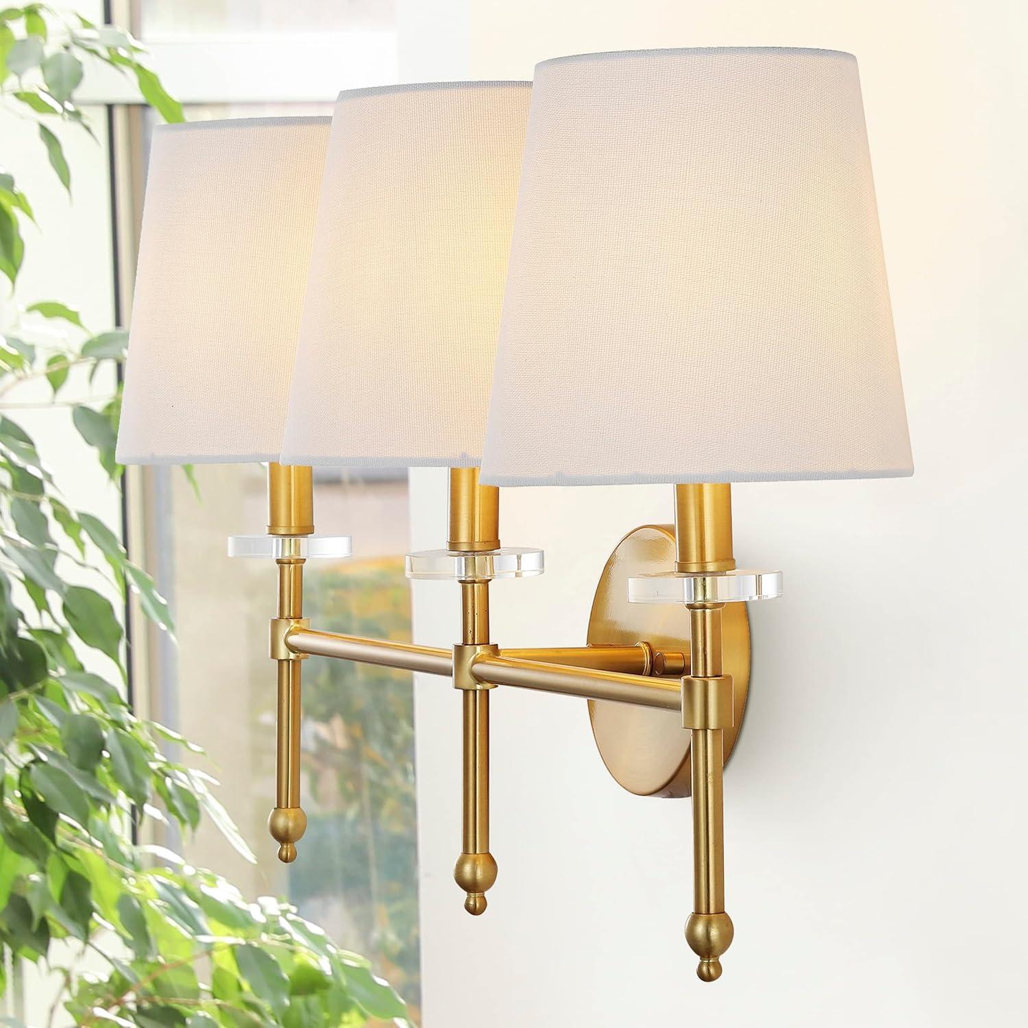 image:imageJONATHAN Y JYL9921A Olivia 23 3Light Modern Midcentury Iron LED Vanity Contemporary French Country Bathroom Hallway Living Room Bedroom Mirror Cabinet Brass Gold23 3Light