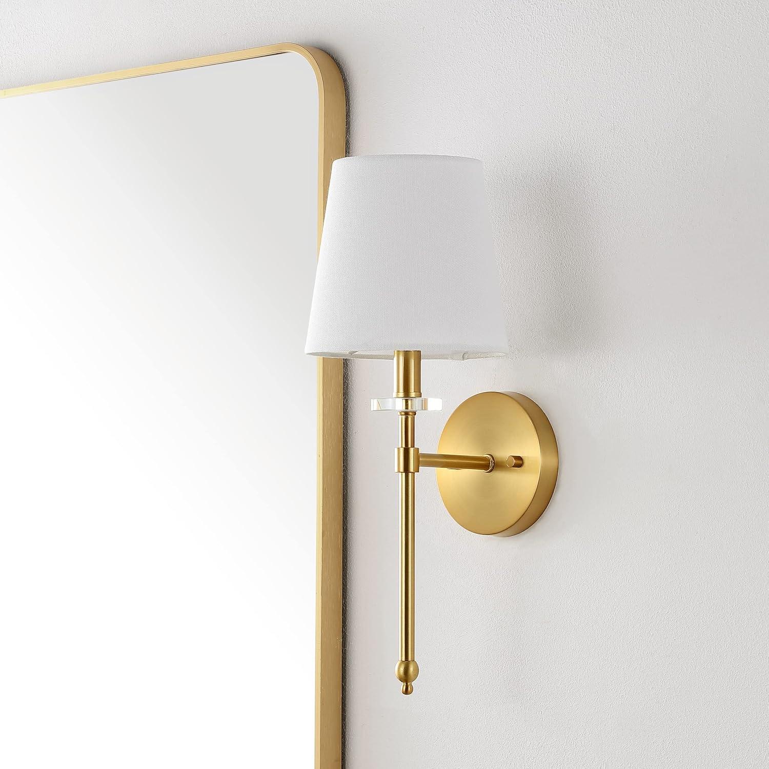 image:imageJONATHAN Y JYL9921A Olivia 23 3Light Modern Midcentury Iron LED Vanity Contemporary French Country Bathroom Hallway Living Room Bedroom Mirror Cabinet Brass Gold65 1Light