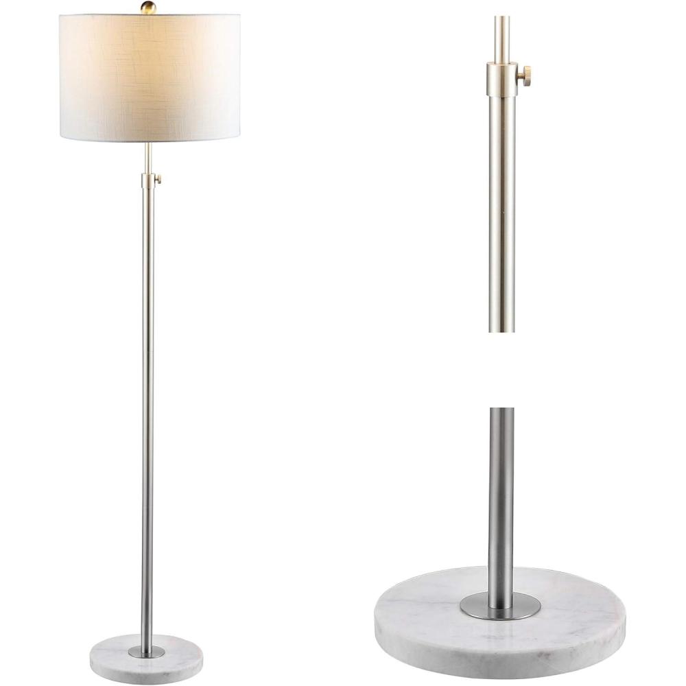 image:imageJONATHAN Y JYL3022B June 65 Adjustable MetalMarble LED Floor Lamp ModernContemporaryGlam for Bedrooms Living Room Office Reading 1 Light Oil Rubbed BronzeChrome