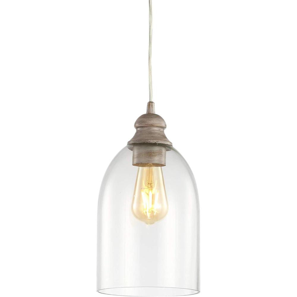 image:imageJONATHAN Y JYL3523A Fontaine 625 Adjustable Farmhouse Greige Glass LED Pendant Rustic Modern Industrial Dimmable Dining Room Living Room Kitchen Foyer Bedroom Hallway