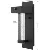 JONATHAN Y JYL2405A Horizone 5.5″ 1-Light Minimalist Industrial Farmhouse Modern Traditional Iron/Glass Seeded Glass with Dusk-to-Dawn Sensor Integrated LED Outdoor Sconce, Black