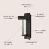 JONATHAN Y JYL2405A Horizone 5.5″ 1-Light Minimalist Industrial Farmhouse Modern Traditional Iron/Glass Seeded Glass with Dusk-to-Dawn Sensor Integrated LED Outdoor Sconce, Black
