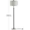 JONATHAN Y JYL3022B June 65″ Adjustable Metal/Marble LED Floor Lamp Modern,Contemporary,Glam for Bedrooms, Living Room, Office, Reading, 1 Light, Oil Rubbed Bronze(Oil-Rubbed Bronze)