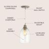 JONATHAN Y JYL3523A Fontaine 6.25″ Adjustable Farmhouse Greige Glass LED Pendant Rustic Modern Industrial Dimmable Dining Room Living Room Kitchen Foyer Bedroom Hallway