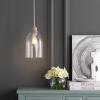 JONATHAN Y JYL3523A Fontaine 6.25″ Adjustable Farmhouse Greige Glass LED Pendant Rustic Modern Industrial Dimmable Dining Room Living Room Kitchen Foyer Bedroom Hallway