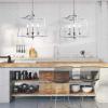 JONATHAN Y JYL7411A Gloria 19″ 4-Light Metal LED Pendant Traditional Classic Modern Industrial Farmhouse Dining Room Living Room Kitchen Foyer Bedroom Hallway, Chrome(14.5″ 3-Light)