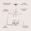 JONATHAN Y JYL7411A Gloria 19″ 4-Light Metal LED Pendant Traditional Classic Modern Industrial Farmhouse Dining Room Living Room Kitchen Foyer Bedroom Hallway, Chrome(19″ 4-Light)
