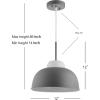 JONATHAN Y JYL9064A Simon 12″ Adjustable Metal/Glass LED Pendant, Contemporary, Transitional, Boutique Hotel Style, Living Room, Dining Room, Kitchen, Bedroom, Bathroom, Hallway, Foyer, Closet, Gray
