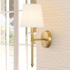 JONATHAN Y JYL9921A Olivia 23″ 3-Light Modern Midcentury Iron LED Vanity Contemporary French Country Bathroom Hallway Living Room Bedroom Mirror Cabinet, Brass Gold(6.5″ 1-Light)