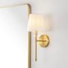 JONATHAN Y JYL9921A Olivia 23″ 3-Light Modern Midcentury Iron LED Vanity Contemporary French Country Bathroom Hallway Living Room Bedroom Mirror Cabinet, Brass Gold(6.5″ 1-Light)