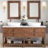 JONATHAN Y JYL9921A Olivia 23″ 3-Light Modern Midcentury Iron LED Vanity Contemporary French Country Bathroom Hallway Living Room Bedroom Mirror Cabinet, Brass Gold(6.5″ 1-Light)