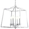 JONATHAN Y JYL7411A Gloria 19″ 4-Light Metal LED Pendant Traditional Classic Modern Industrial Farmhouse Dining Room Living Room Kitchen Foyer Bedroom Hallway, Chrome(19″ 4-Light)