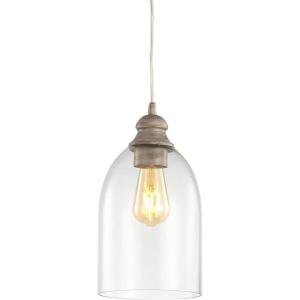 JONATHAN Y JYL3523A Fontaine 6.25″ Adjustable Farmhouse Greige Glass LED Pendant Rustic Modern Industrial Dimmable Dining Room Living Room Kitchen Foyer Bedroom Hallway