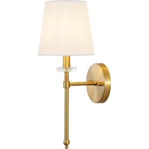 JONATHAN Y JYL9921A Olivia 23″ 3-Light Modern Midcentury Iron LED Vanity Contemporary French Country Bathroom Hallway Living Room Bedroom Mirror Cabinet, Brass Gold(6.5″ 1-Light)