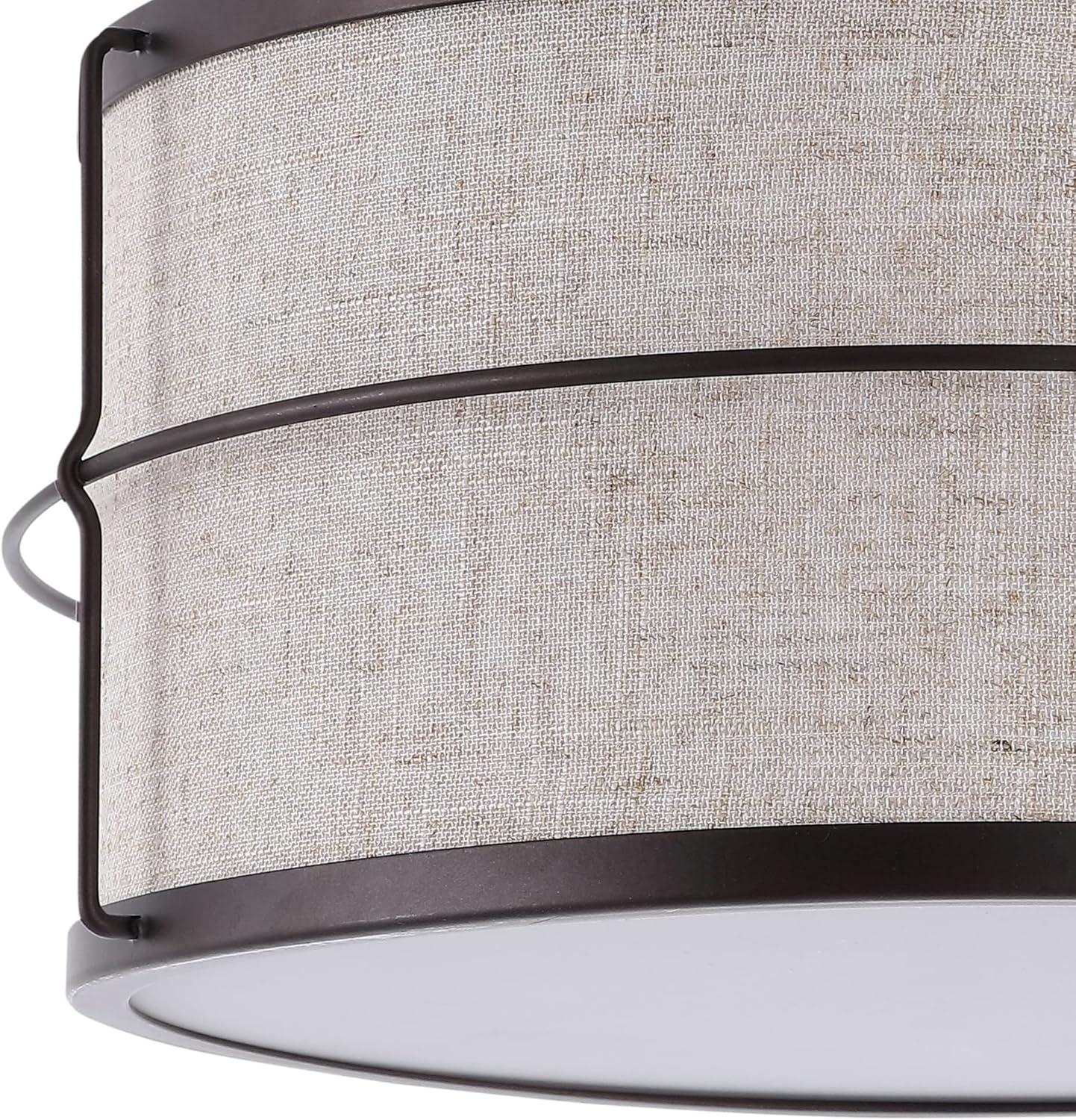 image:imageJONATHAN Y JYL1313A Evan 14 2Light Rustic Farmhouse Iron LED Flush Mount Industrial Modern 2700K Cozy Warm Light Kitchen Hallway Bathroom Stairwell Entryway Foyer Oil Rubbed Bronze