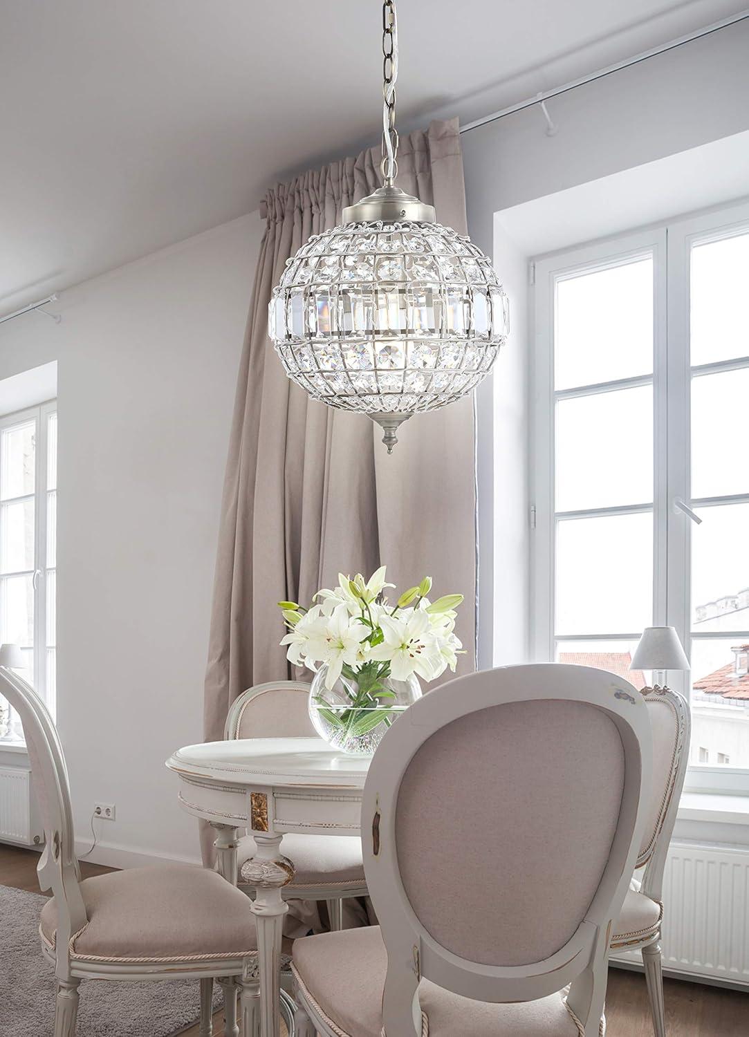image:imageJONATHAN Y JYL6110A Georgina 12 CrystalMetal LED Chandelier Pendant Glam Contemporary Transitional Dimmable Dining Room Living Room Kitchen Foyer Bedroom Hallway 12 Antique BrassClear12 in