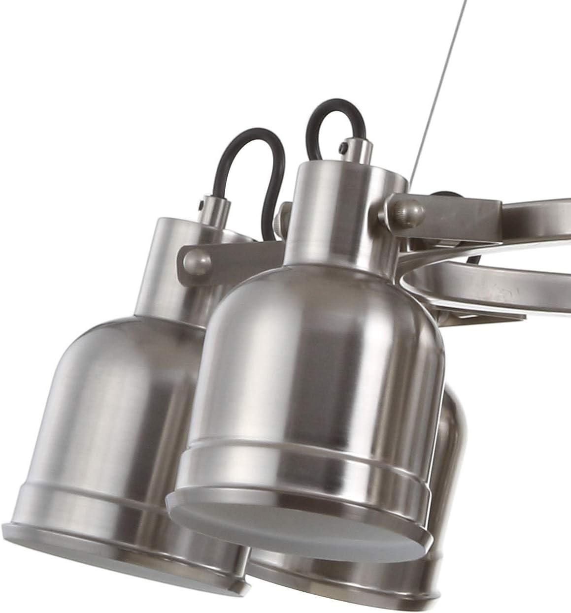 image:imageJONATHAN Y JYL6115A Liam 265 8Light Metal LED Chandelier Contemporary Transitional Dimmable Adjustable Dining Room Living Room Kitchen Foyer Bedroom Nickel8Light